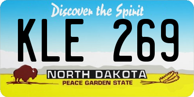 ND license plate KLE269