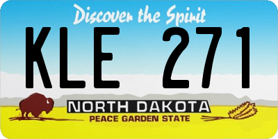 ND license plate KLE271