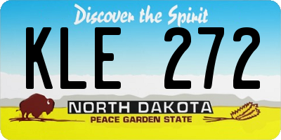 ND license plate KLE272
