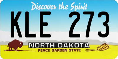 ND license plate KLE273