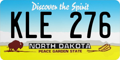 ND license plate KLE276