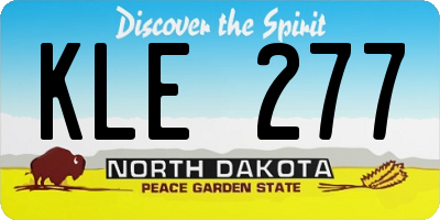 ND license plate KLE277