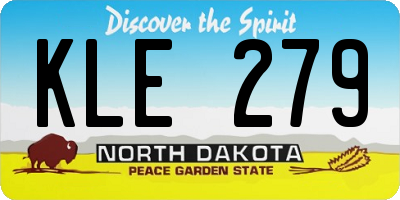 ND license plate KLE279
