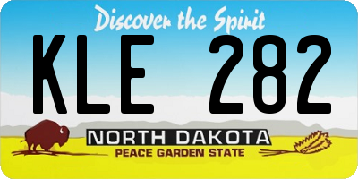 ND license plate KLE282