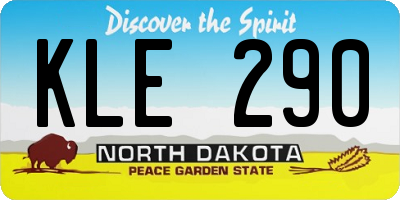ND license plate KLE290
