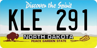 ND license plate KLE291