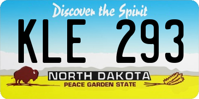 ND license plate KLE293