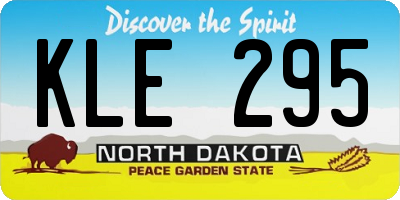 ND license plate KLE295