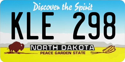 ND license plate KLE298