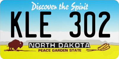 ND license plate KLE302