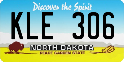 ND license plate KLE306