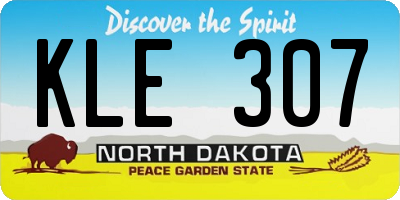 ND license plate KLE307