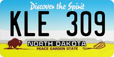 ND license plate KLE309
