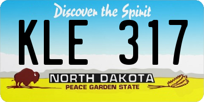 ND license plate KLE317