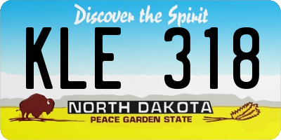 ND license plate KLE318