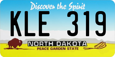 ND license plate KLE319