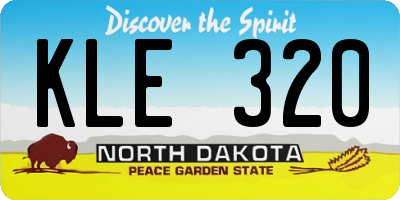 ND license plate KLE320