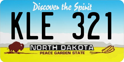 ND license plate KLE321