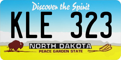 ND license plate KLE323
