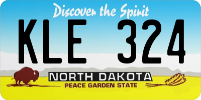 ND license plate KLE324