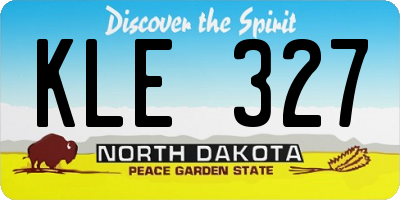 ND license plate KLE327
