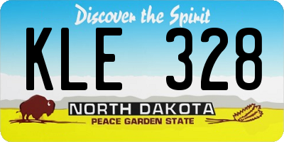 ND license plate KLE328