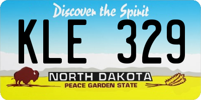 ND license plate KLE329