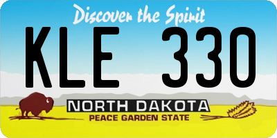 ND license plate KLE330