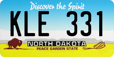 ND license plate KLE331