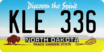 ND license plate KLE336