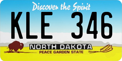 ND license plate KLE346