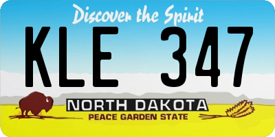 ND license plate KLE347