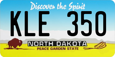 ND license plate KLE350