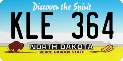 ND license plate KLE364