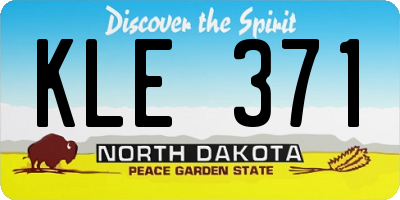 ND license plate KLE371