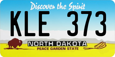 ND license plate KLE373