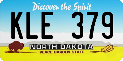 ND license plate KLE379