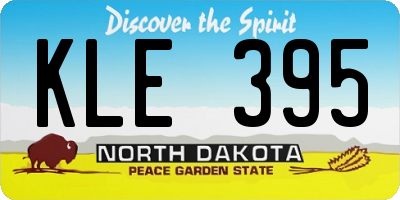 ND license plate KLE395