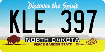 ND license plate KLE397