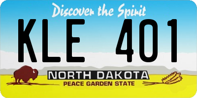 ND license plate KLE401