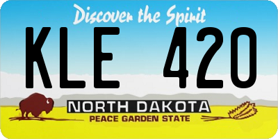 ND license plate KLE420