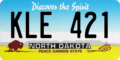 ND license plate KLE421