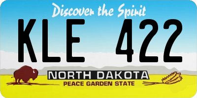 ND license plate KLE422