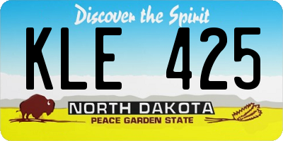 ND license plate KLE425