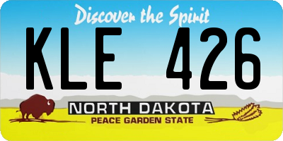 ND license plate KLE426