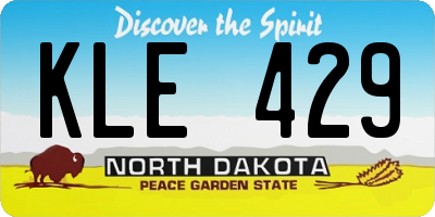 ND license plate KLE429