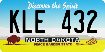 ND license plate KLE432