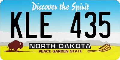 ND license plate KLE435