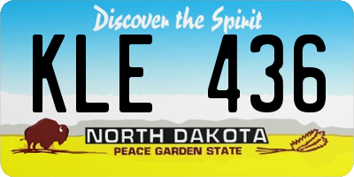 ND license plate KLE436