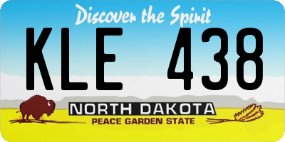 ND license plate KLE438